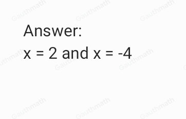 Given the function fx=-5|x+1|+3 , for what values of x is fx=-12 ? x=-2 x=-4 x=-2 x=4 x=2 x=-4 x=2 x=4